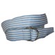 Ladies D-Ring Belt - Navy and White Stripes