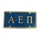 Greek-Letter Aluminum License Plate
