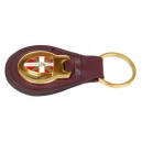 Leather Key Fob with School Crested Plaque